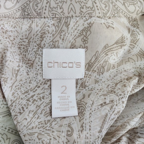 Chicos Button-up Shirt Size 2 - Picture 7 of 9